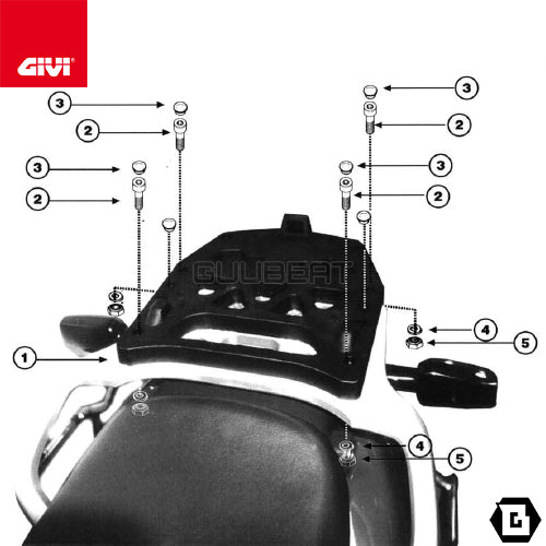 GIVI E212 リアキャリア／HONDA XL1000V バラデロ / HONDA XL1000V バラデロ専用