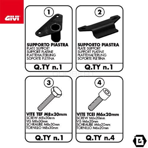 GIVI E223 リアキャリア／HONDA SH300I専用