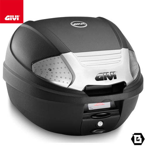 GIVI E300NT2B トップケース MONOLOCKタイプ 30L容量 ブラック / シルバーリフレクター ベースプレート付属