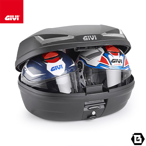 GIVI E455NT トップケース SIMPLY IV モノロックタイプ 45L容量 スモークリフレクター ベースプレート付属（2ヘルメット収納）