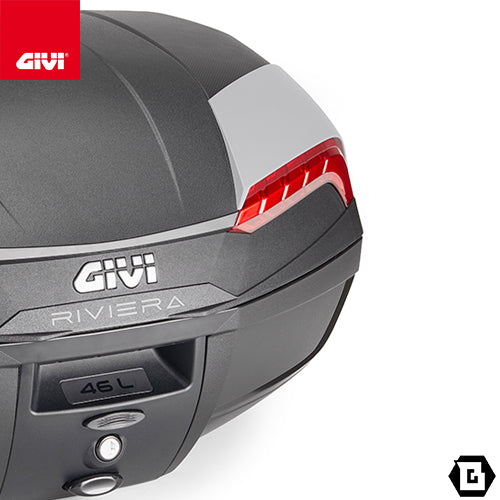 GIVI E46N2 トップケース 46L容量 RIVIERA ( リビエラ ) MONOLOCK ( モノロック ) リフレクター レッド ブラック / レッド