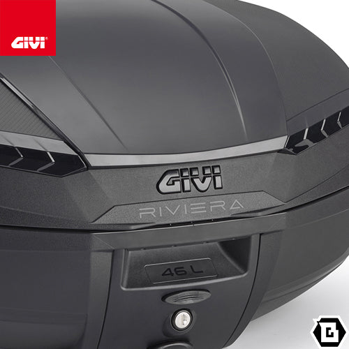 GIVI E46NB トップケース 46L容量 RIVIERA ( リビエラ ) トリプルブラック MONOLOCK ( モノロック ) リフレクター スモーク ブラック / スモーク