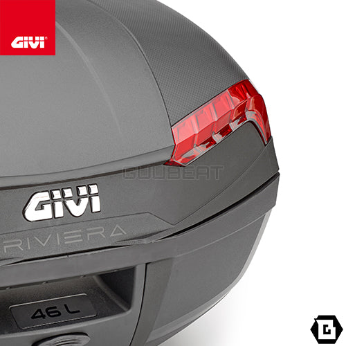 GIVI E46N トップケース 46L容量 RIVIERA ( リビエラ ) MONOLOCK ( モノロック ) リフレクター レッド ブラック / レッド