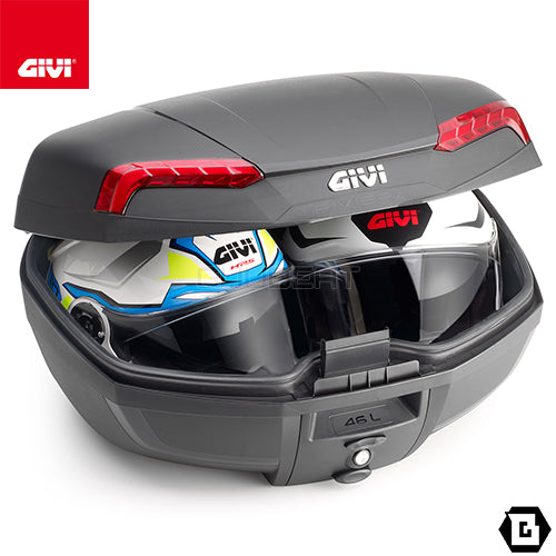 GIVI E46N トップケース 46L容量 RIVIERA ( リビエラ ) MONOLOCK ( モノロック ) リフレクター レッド ブラック / レッド