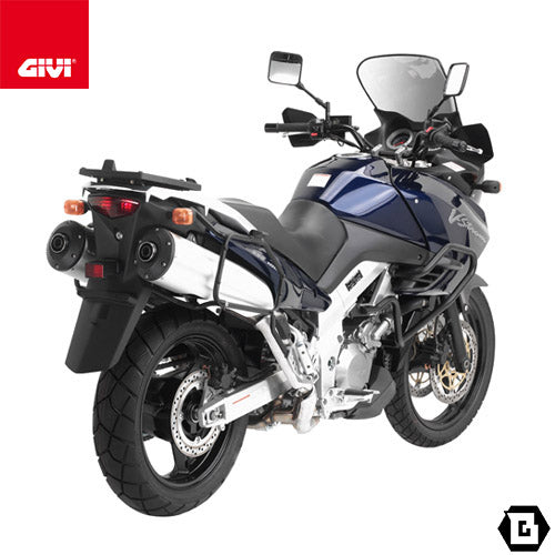 GIVI E528 リアキャリア リアラック トップケース用（MONOKEYベース付属）｜KAWASAKI KLV 1000 / SUZUKI Vストローム 1000 / Vストローム 650 対応