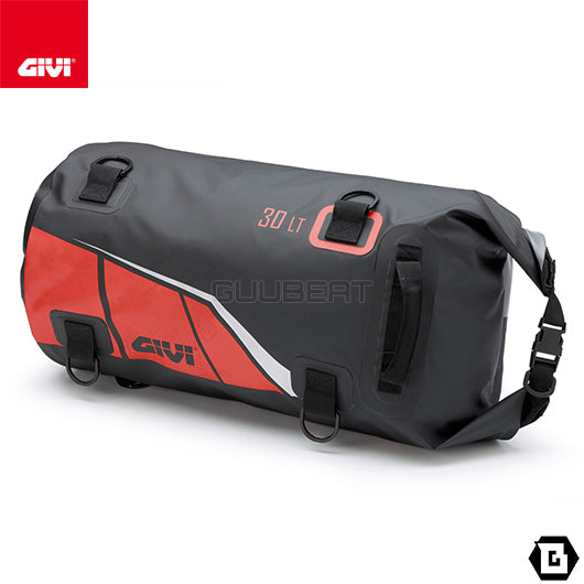 GIVI EA114BR 防水ドラムバッグ 30L容量 ブラック / レッド