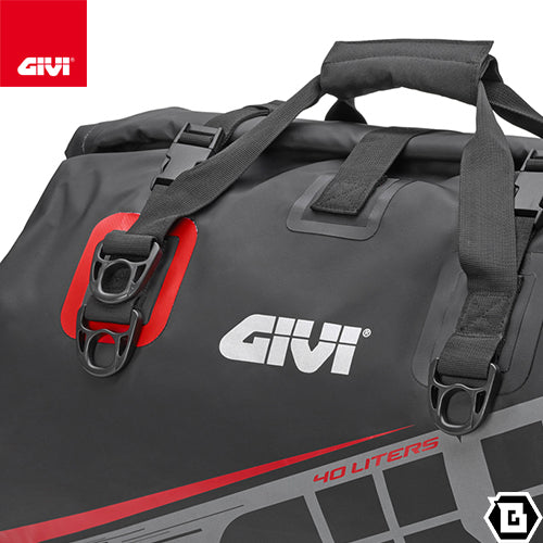 GIVI EA115GR 防水ボストンバッグ 40L容量 グレー / レッド