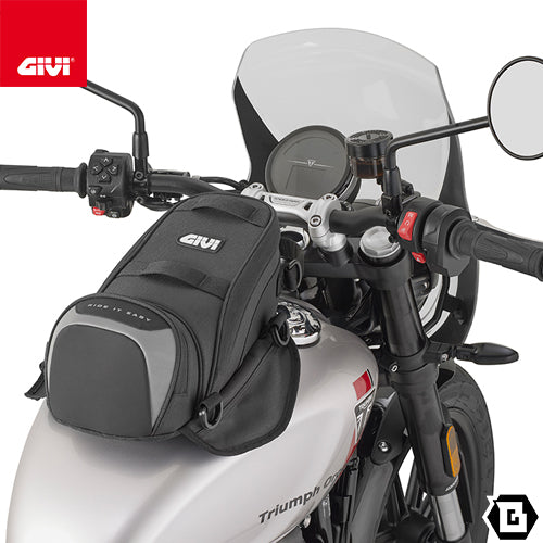 GIVI EASY02 タンクバッグ Easy-T マグネット式 6L容量｜M.O.L.L.E.対応 レインカバー付