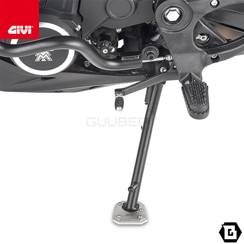 GIVI ES9350 サイドスタンドプレート シルバー／MOTO MORINI X-CAPE 649専用