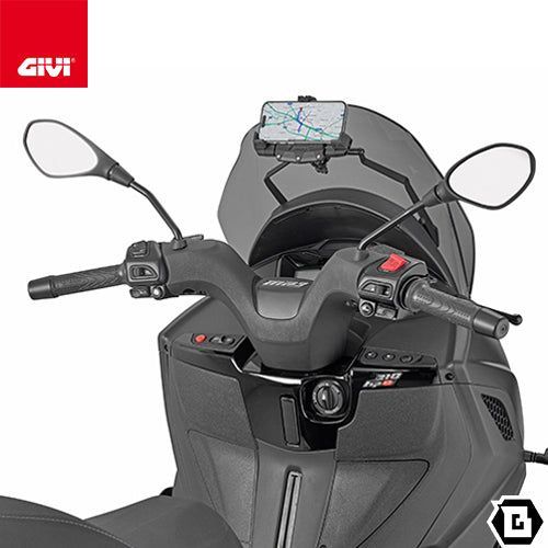 GIVI FB5622 スクリーンマウントバー ブラケット スマホホルダー・ナビ取付対応｜PIAGGIO MP3 310 対応