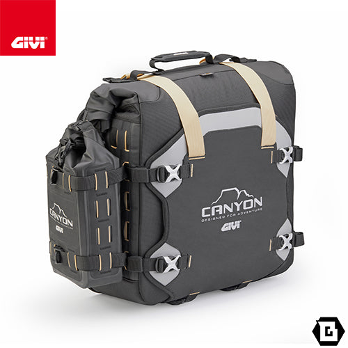 GIVI GRT709B CANYON 防水サイドバッグ 取付ベース付き 70L（片側35L）容量 UNIFIT固定システム 左右セット ブラック