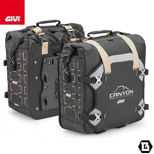 GIVI GRT709B CANYON 防水サイドバッグ 取付ベース付き 70L（片側35L）容量 UNIFIT固定システム 左右セット