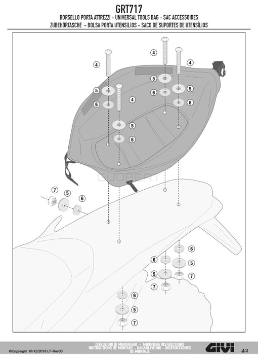 GIVI GRT717 防水ツールバッグ 5L容量 ブラック