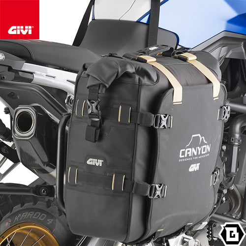 GIVI GRT720B CANYON サイドバッグ・シートバッグ MONOKEY ( モノキー ) 50L容量 ( 片側25L )  左右セット ブラック