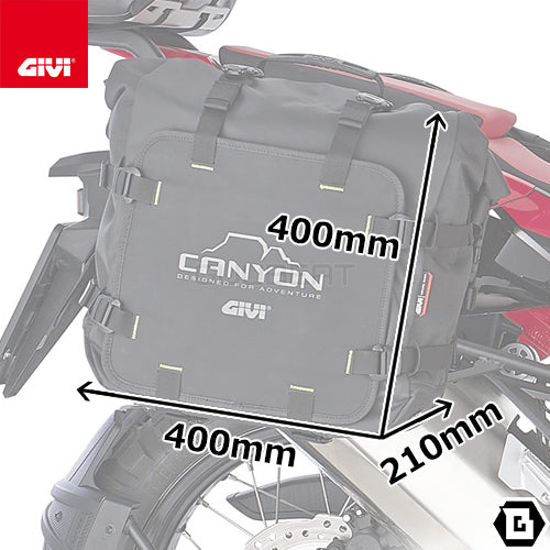 GIVI GRT720 サイドバッグ・シートバッグ MONOKEY ( モノキー ) 50L容量 ( 片側25L )  左右セット ブラック