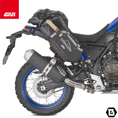 GIVI GRT721B CANYON モジュラー積載システム 防水サイドバッグ 2点 防水リアバッグ 1点 付属 ブラック