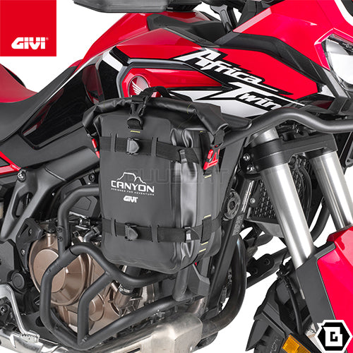 GIVI GRT722 Gravel-T CANYON 防水エンジンガードバッグ ツールバッグ クラッシュバーバッグ 8L容量 T513 ジ —  GIVI専門ショップ GUUBEAT-MOTO