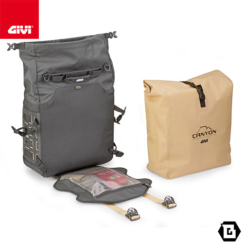 GIVI GRT725 CANYON サイドバッグ・シートバッグ MONOKEY CAM-SIDE ( モノキーカムサイド ) 30L容量 片側 ブラック