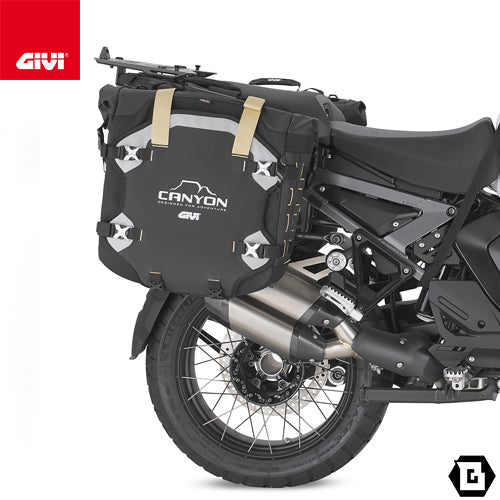 GIVI GRT725 CANYON サイドバッグ・シートバッグ MONOKEY CAM-SIDE ( モノキーカムサイド ) 30L容量 片側 ブラック