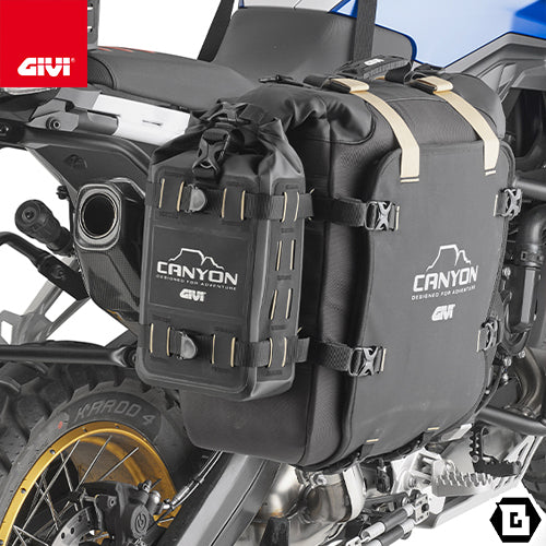 GIVI GRT730 カーゴバッグ・エンジンガードバッグ 防水 4L容量 Gravel-T CANYON ブラック