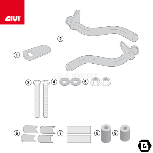 GIVI LS5113 フォグランプ取付キット S310 / S322 / 汎用 フォグランプ対応／BMW R 1200 RT専用