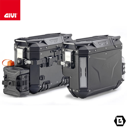 GIVI OBKE3733BPACK2 サイドケース アルミニウム製 左側37L容量 右側33L容量 Trekker Outback EVO ブラック／HONDA CRF1100L アフリカツイン / HONDA CRF1100L アフリカツインADVSPORTS / HONDA CRF1100L アフリカツインADVSPORTS / HONDA CRF1100L アフリカツイン他専用