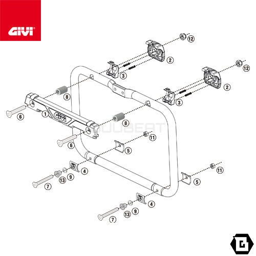 GIVI OFCAM 変換キット サイドケースホルダー PL ONE-FIT用 MONOKEY / CAM-SIDE ／HONDA 400X / KTM 790 アドベンチャー R / KTM 790 アドベンチャー / YAMAHA テネレ 700他専用