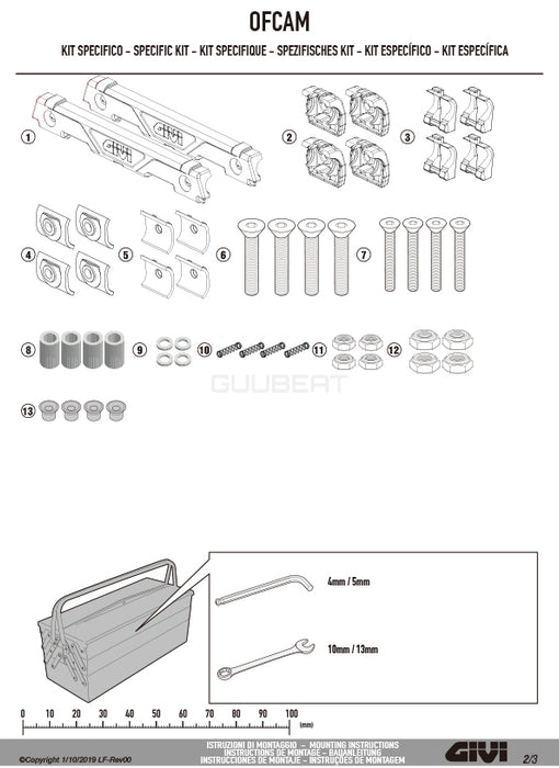 GIVI OFCAM 変換キット サイドケースホルダー PL ONE-FIT用 MONOKEY / CAM-SIDE  ／ HONDA 400X / KTM 790 アドベンチャー R他専用