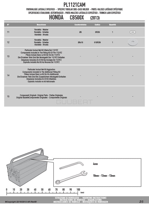 GIVI PL1121CAM サイドケースホルダー TREKKER OUTBACK MONOKEY CAM-SIDE用 ／ HONDA 400X / HONDA CB500X専用