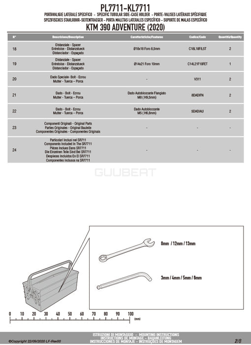 GIVI PL7711 サイドケースホルダー MONOKEY ( モノキー ) 用／KTM 390 アドベンチャー専用