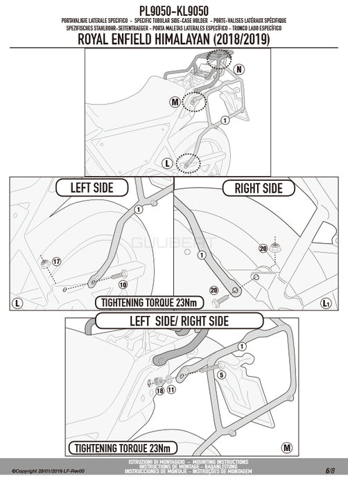 GIVI PL9050 サイドケースホルダー MONOKEY ( モノキー ) 用／ROYAL ENFIELD ヒマラヤ専用