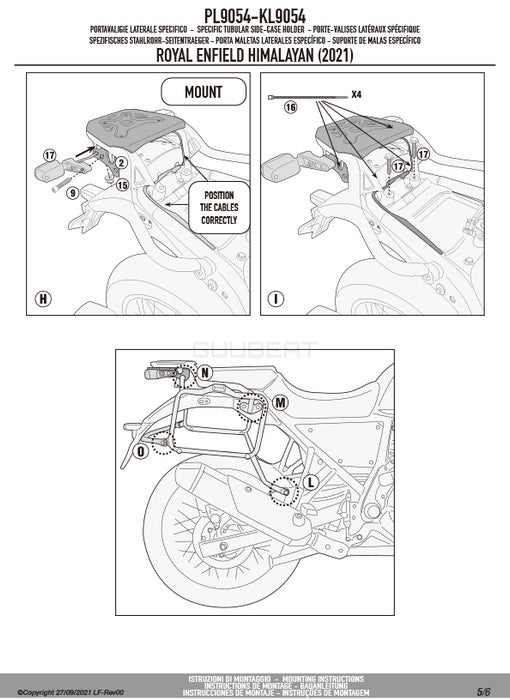 GIVI PL9054 サイドケースホルダー MONOKEY ( モノキー ) 用／ROYAL ENFIELD ヒマラヤ専用