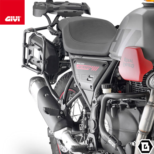 GIVI PL9055 サイドケースホルダー MONOKEY用（RETRO FIT対応／要SR9055）｜ROYAL ENFIELD スクラム 411 対応