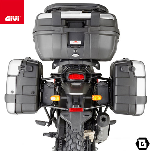 GIVI PL9055 サイドケースホルダー MONOKEY用（RETRO FIT対応／要SR9055）｜ROYAL ENFIELD スクラム 411 対応
