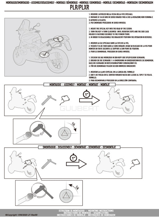 GIVI PLO1179CAM サイドケースホルダー TREKKER OUTBACK MONOKEY CAM-SIDE用 PL ONE-FIT／HONDA CRF1100L アフリカツイン専用