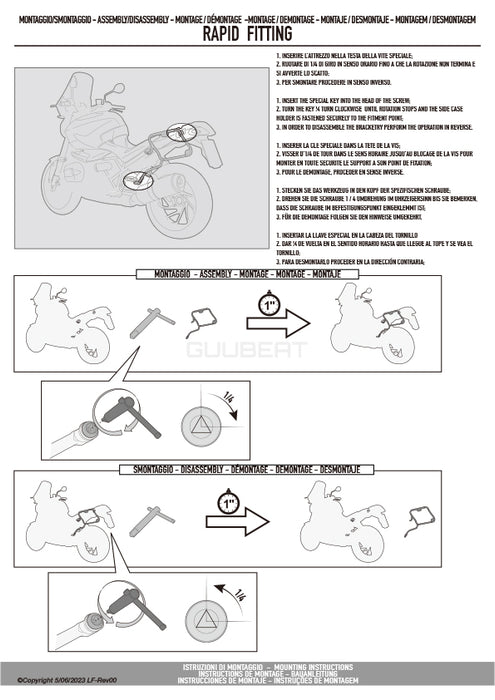 GIVI PLO1201CAM サイドケースホルダー TREKKER OUTBACK MONOKEY CAM-SIDE用 PL ONE-FIT／HONDA XL750 トランザルプ専用