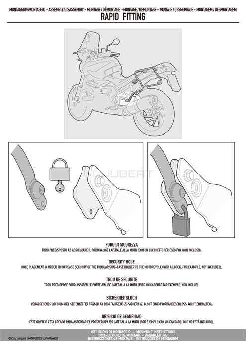 GIVI PLO1201CAM サイドケースホルダー TREKKER OUTBACK MONOKEY CAM-SIDE用 PL ONE-FIT／HONDA XL750 トランザルプ専用