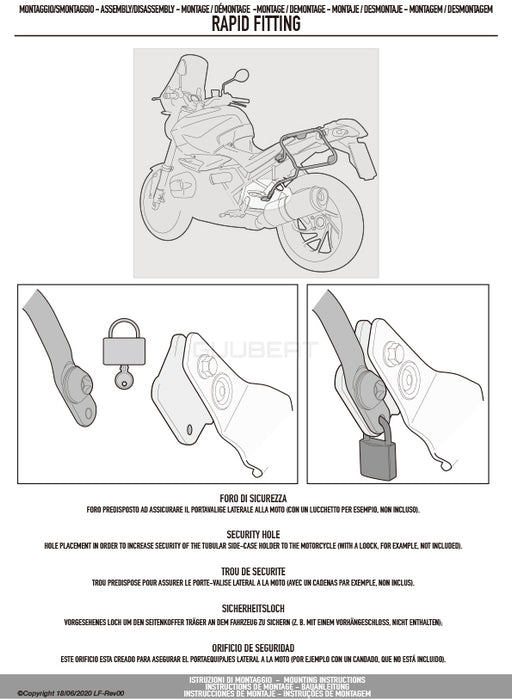 GIVI PLO3117CAM サイドケースホルダー TREKKER OUTBACK MONOKEY CAM-SIDE用 PL ONE-FIT／SUZUKI Vストローム 1050 / SUZUKI Vストローム 1050 XT専用