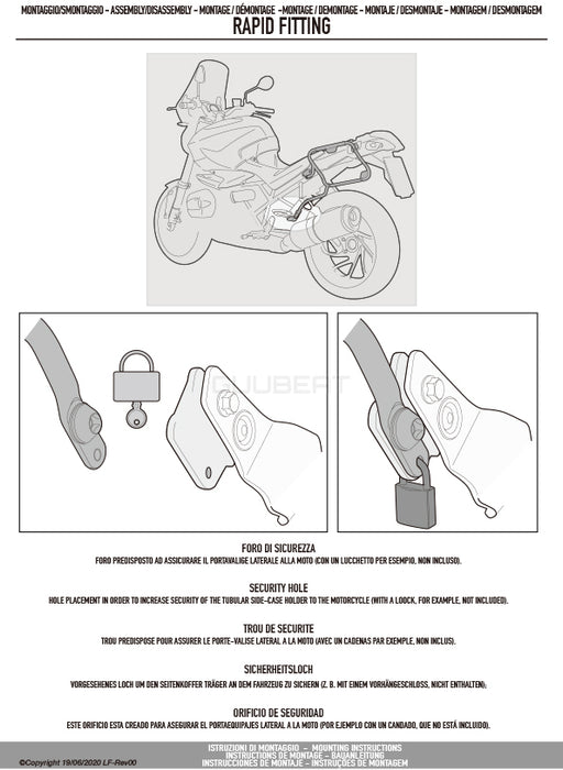 GIVI PLO3117N サイドケースホルダー トレッカーアウトバック・モノキー対応 PL ONE-FIT／SUZUKI Vストローム 1050 / SUZUKI Vストローム 1050 XT専用