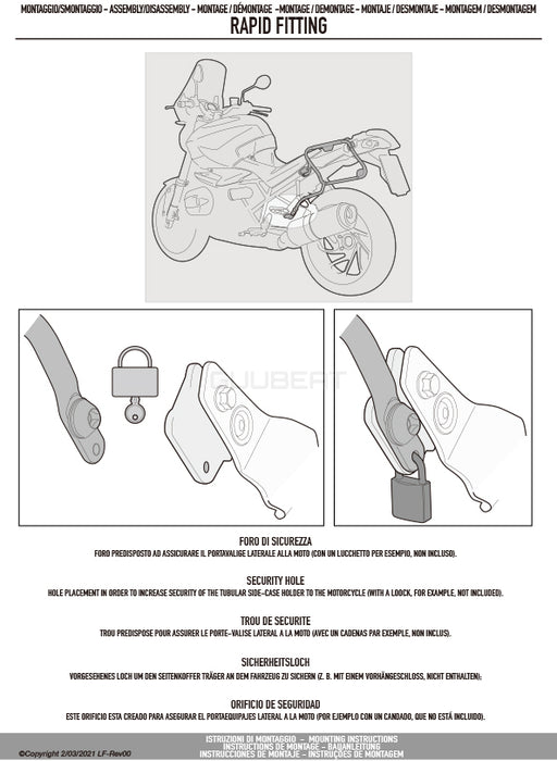 GIVI PLO3118CAM サイドケースホルダー TREKKER OUTBACK MONOKEY CAM-SIDE用 PL ONE-FIT／SUZUKI Vストローム 1050 DE / SUZUKI Vストローム 1050 / SUZUKI Vストローム 1050 XT / SUZUKI Vストローム 1050 SE専用