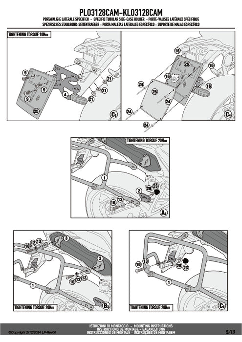 GIVI PLO3128CAM サイドケースホルダー TREKKER OUTBACK MONOKEY CAM-SIDE用 PL ONE-FIT／SUZUKI GSX-S1000 GX専用