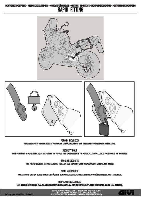 GIVI PLO5145CAM サイドケースホルダー TREKKER OUTBACK MONOKEY CAM-SIDE用 PL ONE-FIT ／ BMW F 900 GS専用