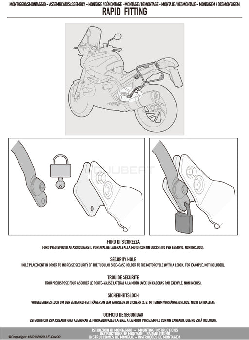 GIVI PLO6415CAM サイドケースホルダー TREKKER OUTBACK MONOKEY CAM-SIDE用 PL ONE-FIT／TRIUMPH タイガー 900専用