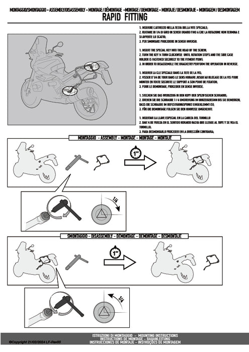 GIVI PLO6425MK サイドケースホルダー MONOKEY ( モノキー ) 用 PL ONE-FIT／TRIUMPH タイガー 900 / TRIUMPH タイガー 900専用