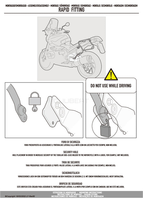 GIVI PLO6710CAM サイドケースホルダー TREKKER OUTBACK MONOKEY CAM-SIDE用 PL ONE-FIT ／ APRILIA トゥアレグ 660専用