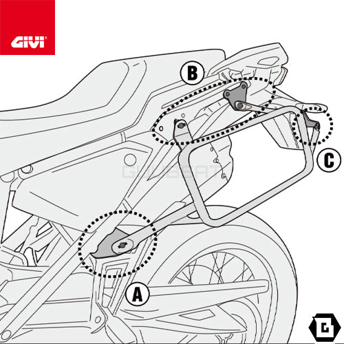 GIVI PLO7713CAM サイドケースホルダー TREKKER OUTBACK MONOKEY CAM-SIDE用 PL ONE-FIT／KTM 1290 スーパーアドベンチャー S / KTM 1290 スーパーアドベンチャー R専用