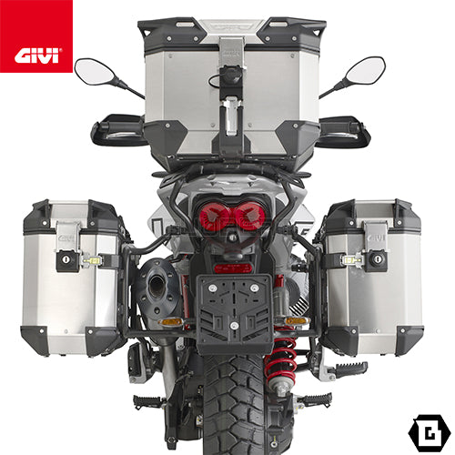 GIVI PLO8209CAM サイドケースホルダー TREKKER OUTBACK MONOKEY CAM-SIDE用 PL ONE-FIT／MOTO GUZZI V85 TT専用