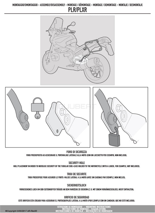 GIVI PLR3105 サイドケースホルダー MONOKEY ( モノキー ) 用 ラピッドリリース機能付き／SUZUKI Vストローム 1000 / SUZUKI Vストローム 1000専用