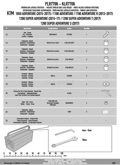 GIVI PLR7706 サイドケースホルダー MONOKEY ( モノキー ) 用 ラピッドリリース機能付き／KTM 1290 スーパーアドベンチャー S / KTM 1290 スーパーアドベンチャー R / KTM 1290 スーパーアドベンチャー T / KTM 1290 スーパーアドベンチャー他専用