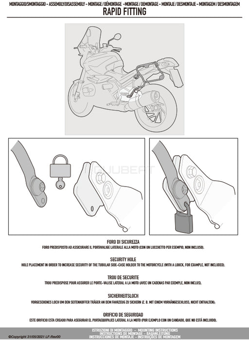 GIVI PLX1192 サイドケースホルダー MONOKEY SIDE ( モノキーサイド ) V37 / V35 用／HONDA NC750X専用